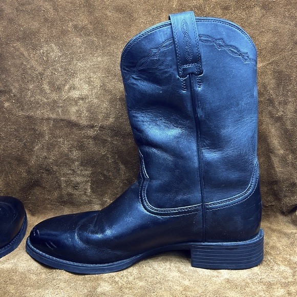 Ariat Black Leather Roper Boots - Picture 5 of 8
